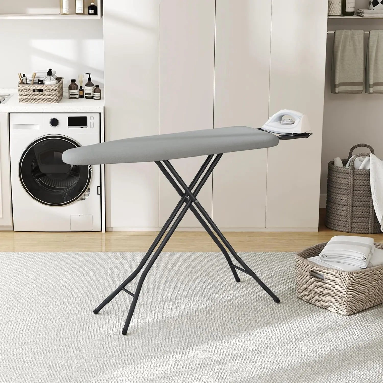 Foldable Ironing Board – 9 Height Settings, Washable Cover, 43x14" Peaceful Pleasures Health and Wellness United States