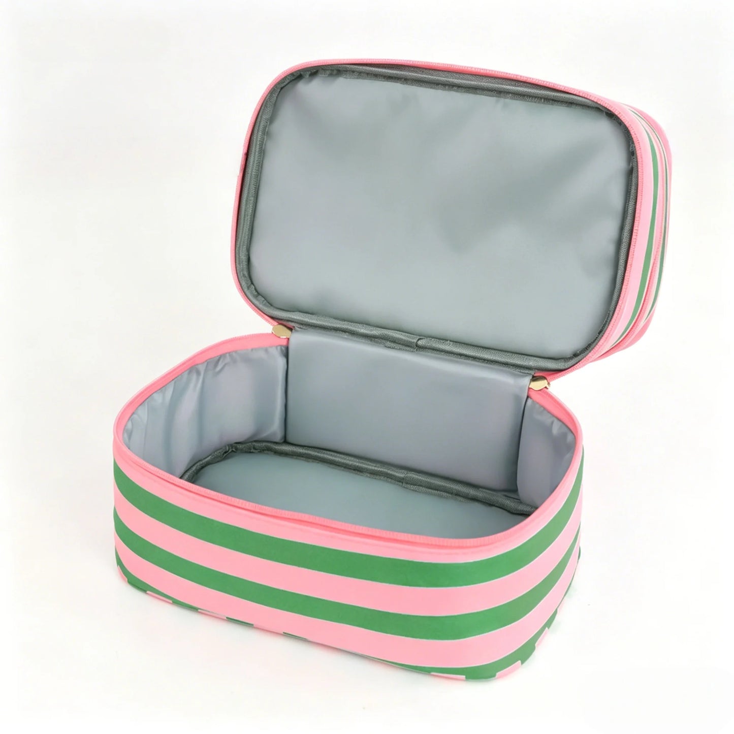 Large 3-Layer Travel Makeup Bag Organizer with Handle