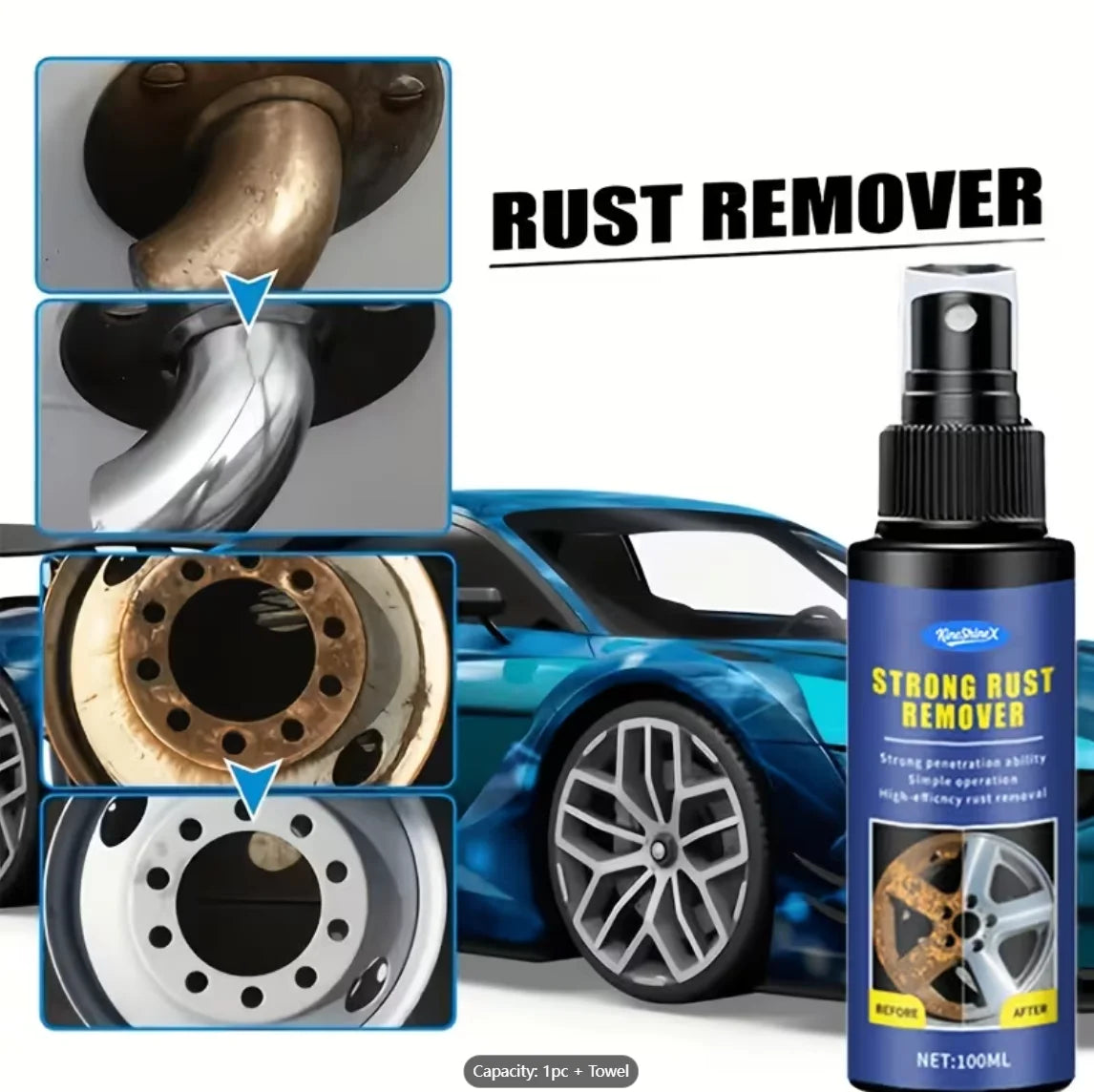 Metal Rust Removal Spray – Converter, Remover & Preventer