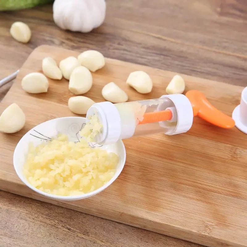 Household Manual Garlic Puree Grinder Kitchen Rotating Garlic Press Manual Garlic Squeezer Peaceful Pleasures Health and Wellness
