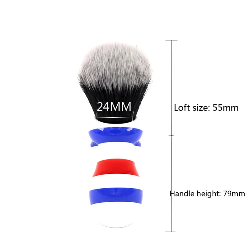Yaqi High Quality 24MM New Barber Pole Style Brown Synthetic Knot Mens Wet Shaving Brush Retro Fashion Facial Shaving Care Tool Peaceful Pleasures Health and Wellness