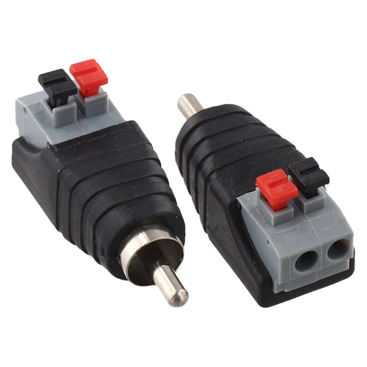 Speaker Wire V Cable Audio Male RCA Connector Adapter Quick Press Peaceful Pleasures Health and Wellness