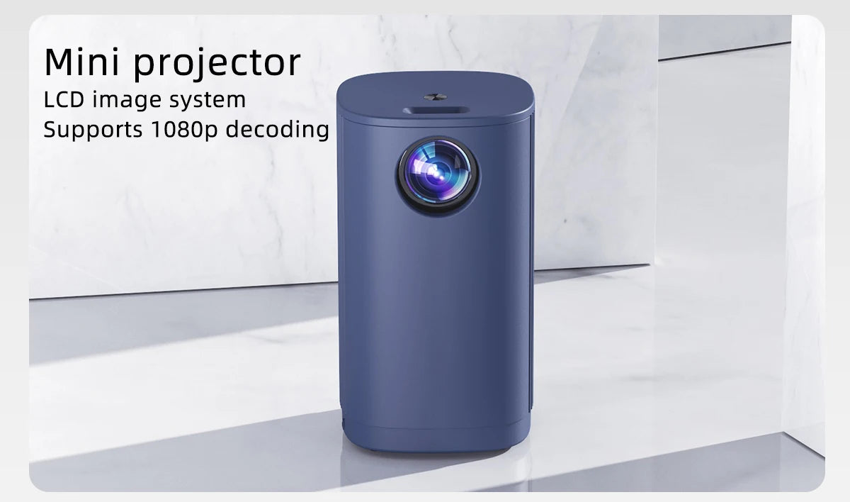 Smart Projector WIFI Mini Portable Home Theater Mobile Phone Same Screen Projector Support 4K LED Home Video Projector &Speaker Peaceful Pleasures Health and Wellness
