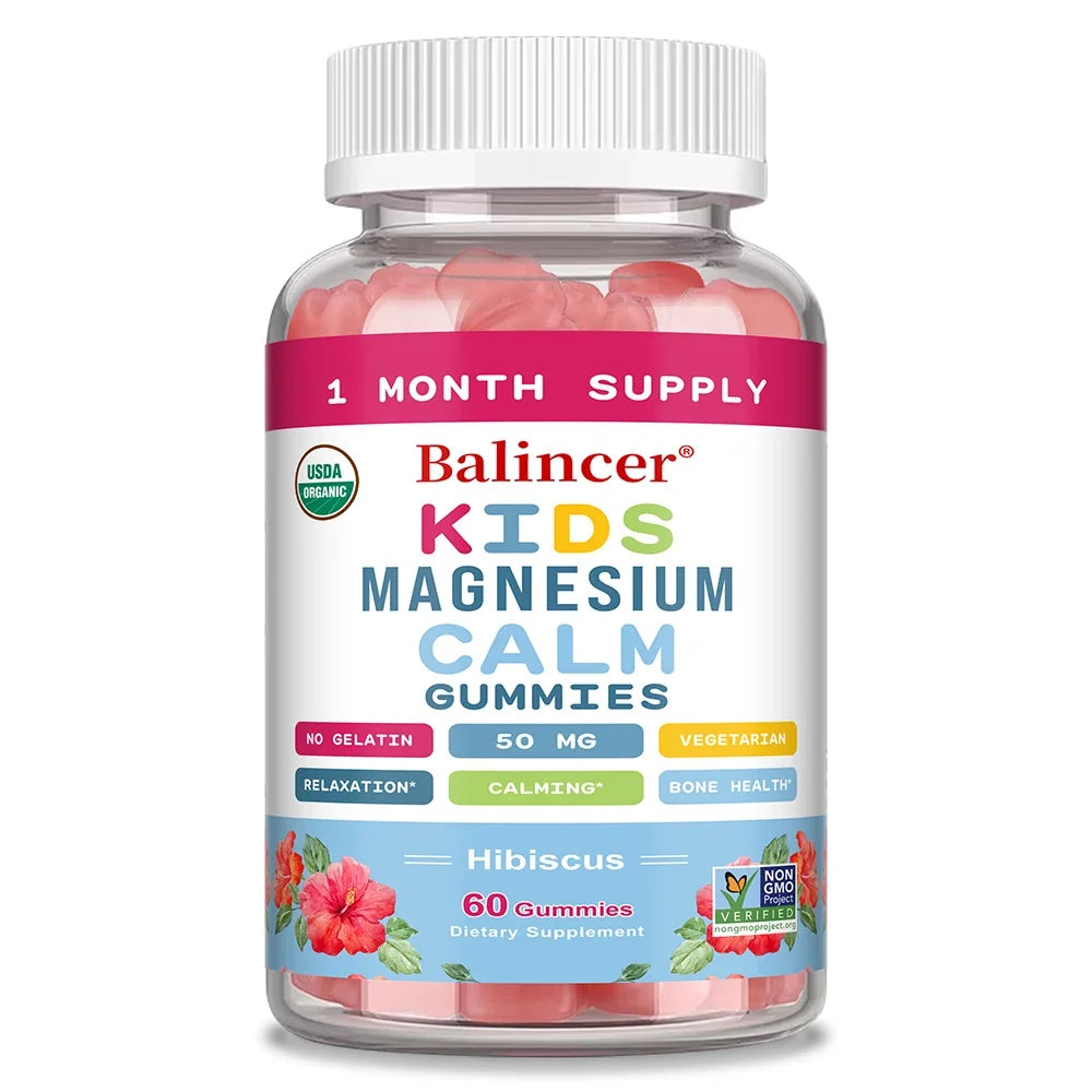 Magnesium Gummies for Sleep and Relaxation Peaceful Pleasures Health and Wellness 60 Count-1 bottle