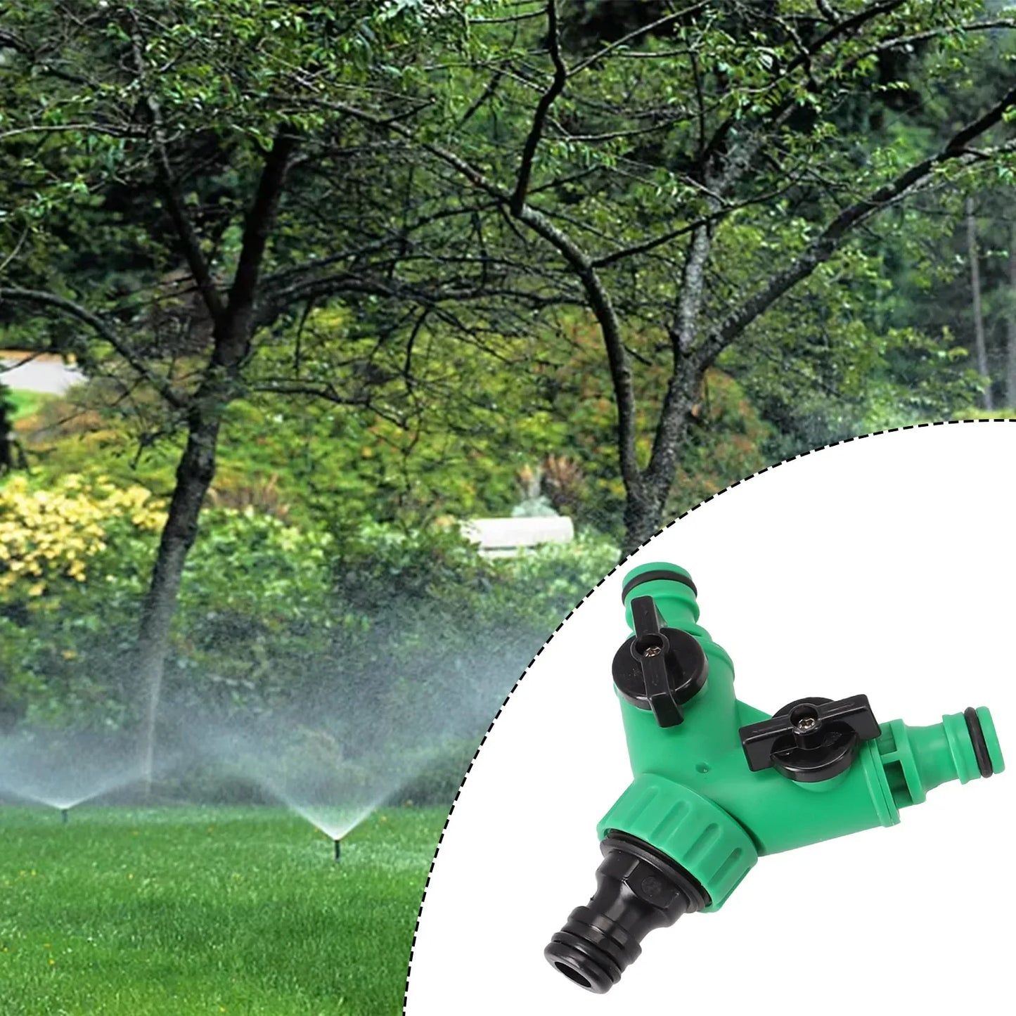2 Way Garden Water Pipe Connectors Pipe Adapter Y Shape Hose Splitter Valve Three Way Plastic Valve With Switch Peaceful Pleasures Health and Wellness