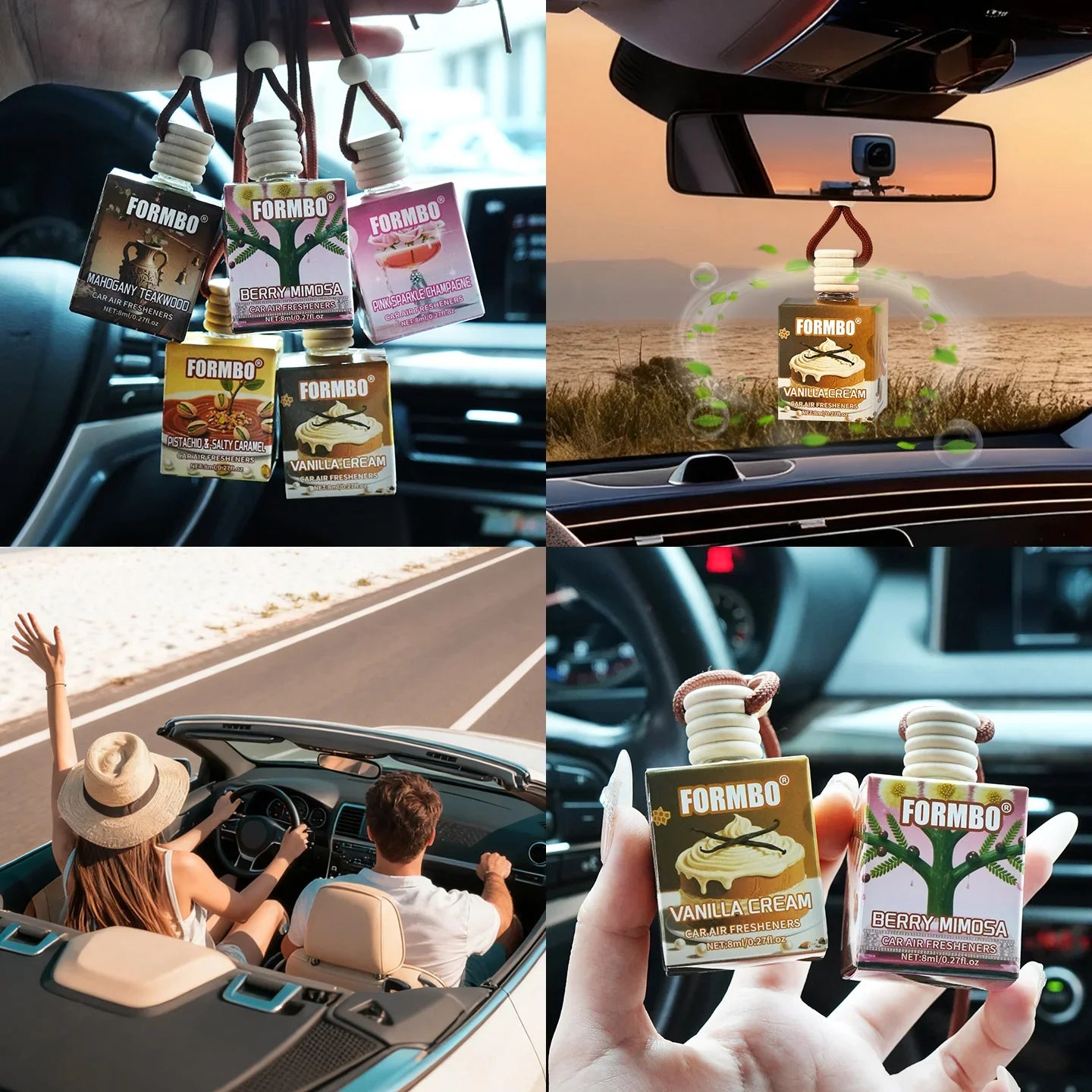 FORMBO Car Air Freshener – Long-Lasting Floral Scent