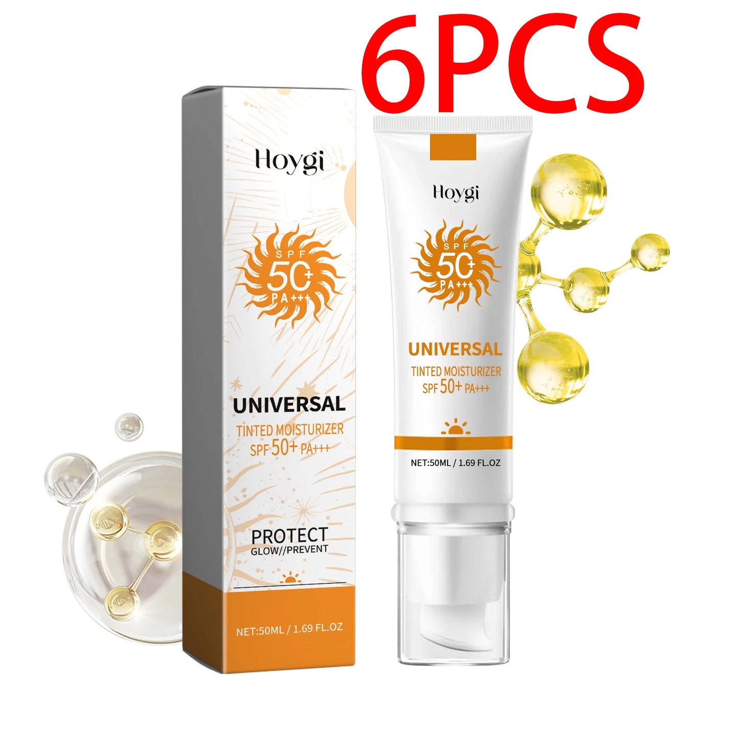 Hoygi Whitening Sunscreen for Face with SPF 50 Peaceful Pleasures Health and Wellness 6 PCS United States