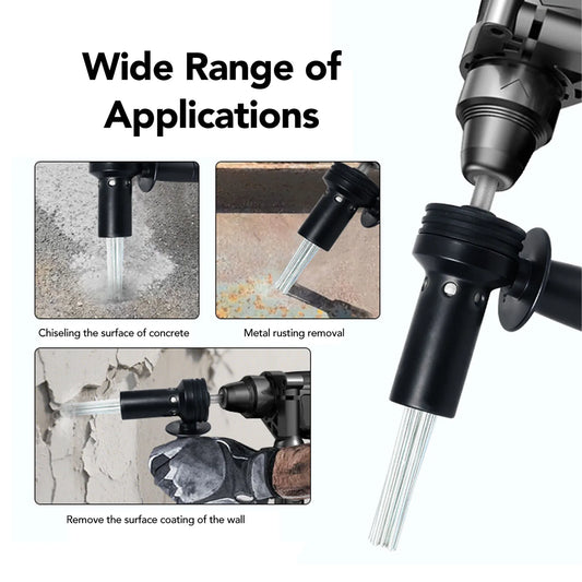 Electric Hammer Needle Scaler Attachment Round Shank 2 Pit 2 Slot Electric Hammer Needle Adapter for Rusting Removal Chiseling Peaceful Pleasures Health and Wellness