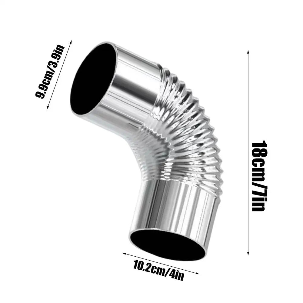 90 Degree Stove Pipe Elbow Stainless Steel Chimney Connector For Wood Stove Fireplace Heat Resistant Outdoor Camping & Garden Peaceful Pleasures Health and Wellness A 1PC