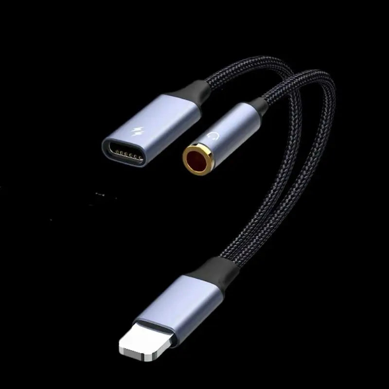 USB-C PD 60W Fast Charger + 3.5mm Headphone Jack Adapter