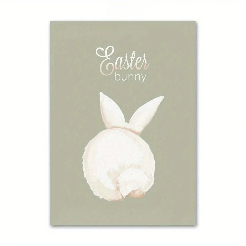 Easter Bunny Carrot Frameless Canvas Wall Art | Room Decor