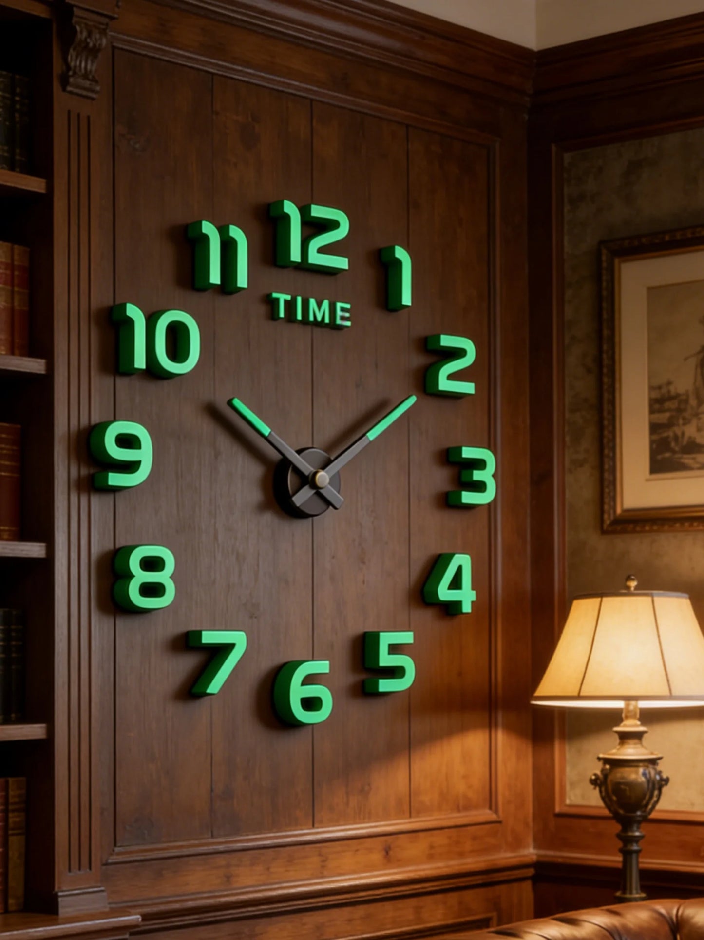 Large 3D Wall Clock Luminous Classic Wall Clocks DIY Digital Clock Wall Watches Stickers Silent Clock for Home Living Room Table Peaceful Pleasures Health and Wellness