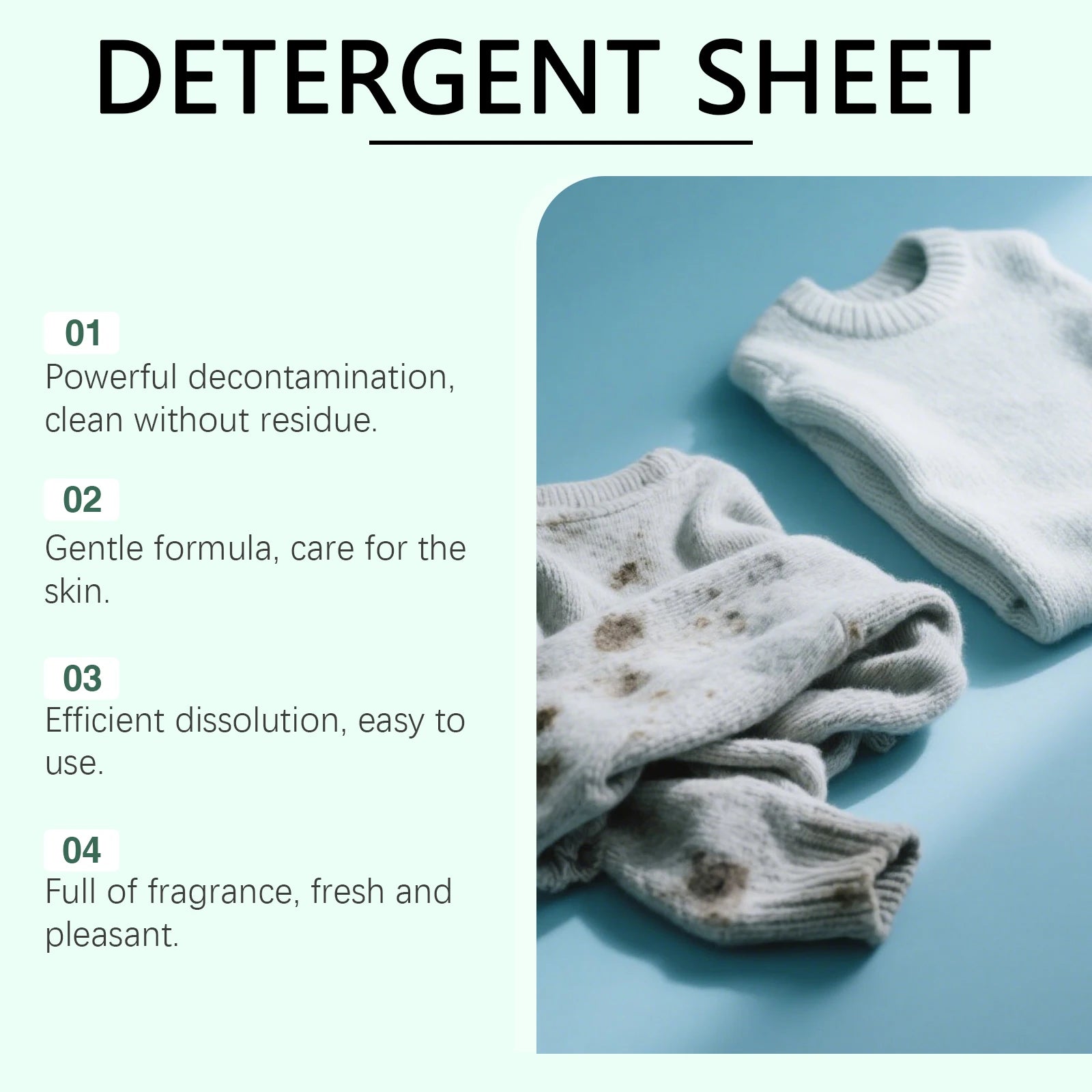 Laundry Detergent Sheets Deeply Dissolve Dirt And Grease Stains Suitable For Washing Machines Leaves Clothes Soft And Fragrant Peaceful Pleasures Health and Wellness