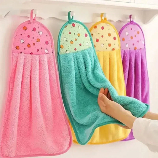Coral Velvet Hand Towel – Soft Absorbent Bath & Kitchen Cloth Hand Towel Peaceful Pleasures Health and Wellness