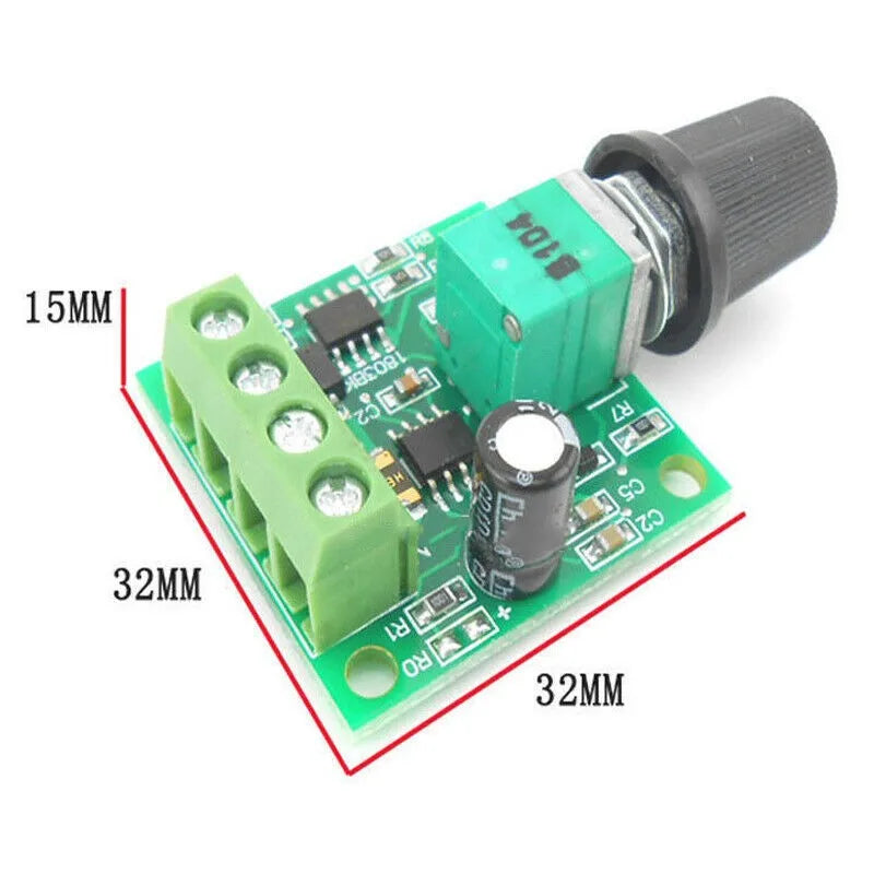 DC 1.8V–15V PWM Motor Speed Controller | Adjustable Driver