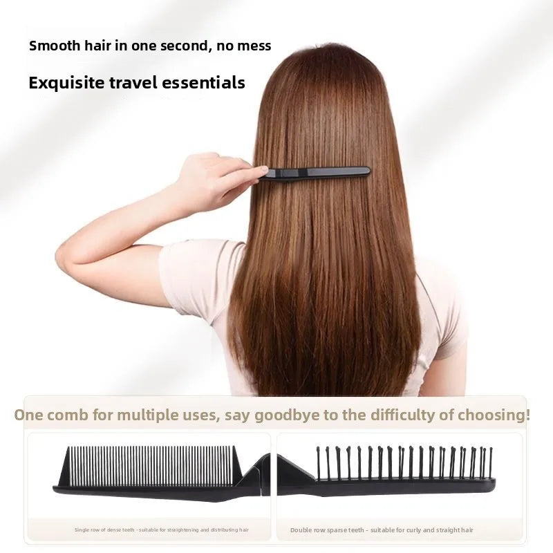 1pc 2 in 1 Double Headed Folding Hair Comb Portable Travel Hair Brush Compact Hair Comb Collapsible Pocket Brush Peaceful Pleasures Health and Wellness