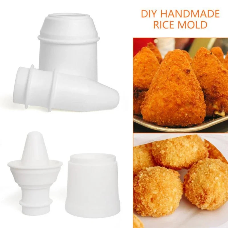 DIY Rice Ball /Sushi Maker Mold Tool Manufacture of Rice Balls Gourmet Molds Cone and Round Rice Ball Maker Kitchen Gadget Set Peaceful Pleasures Health and Wellness