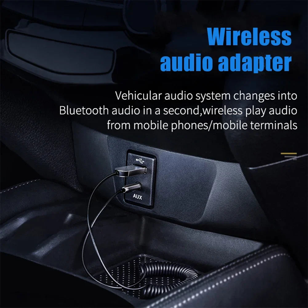 Bluetooth 5.0 Aux Adapter – 3.5mm Car Audio Receiver Dongle