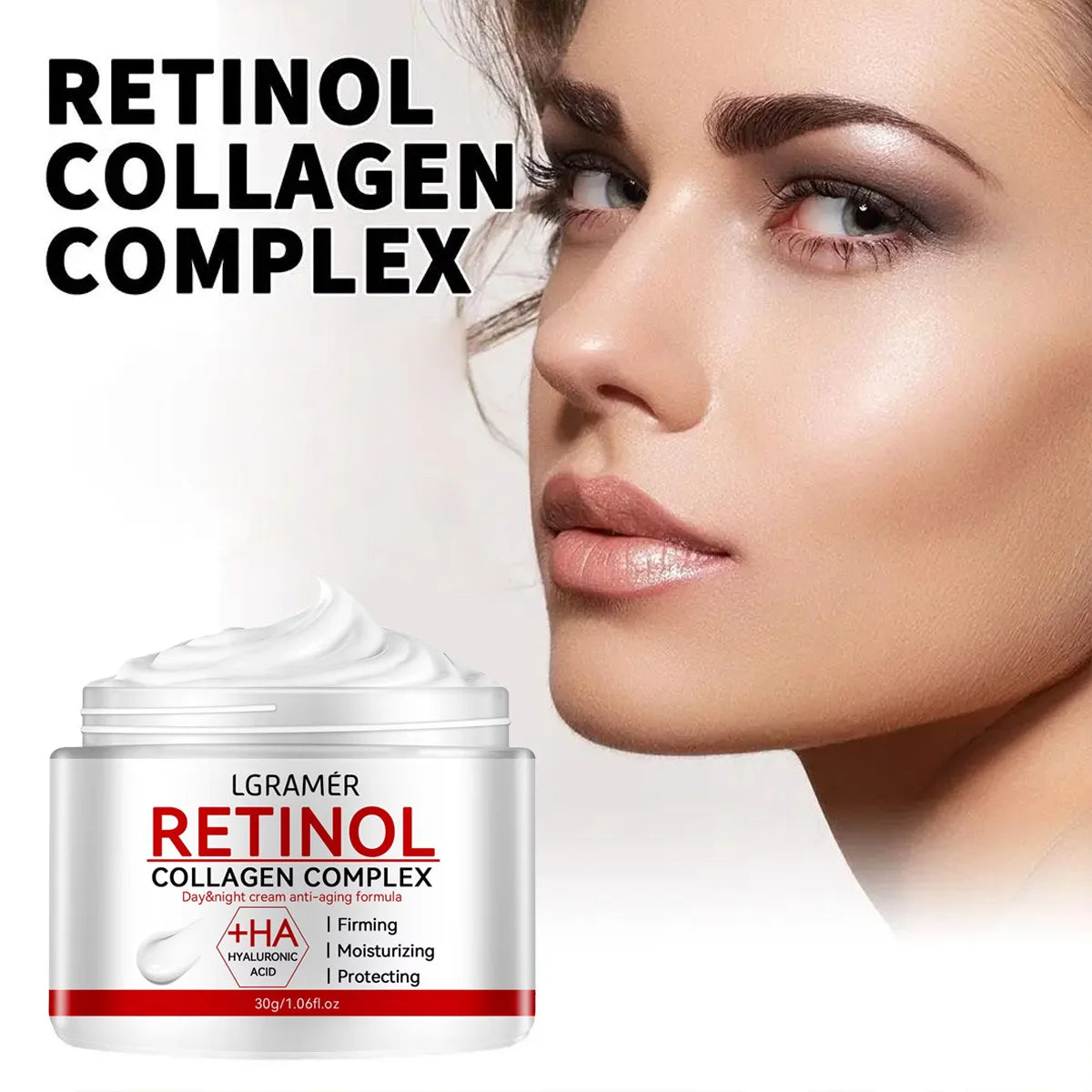 Retinol Lifting Firming Face Cream Collagen Smooth Wrinkles Facial Skin Moisturizer Fade Fine Lines Brighten Skin Care Cosmetics Peaceful Pleasures Health and Wellness