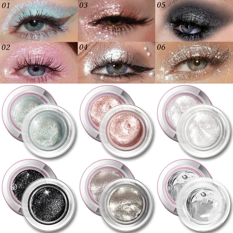 Glitter Gel Eyeshadow | Smokey Shimmer & Pearlescent Finish
