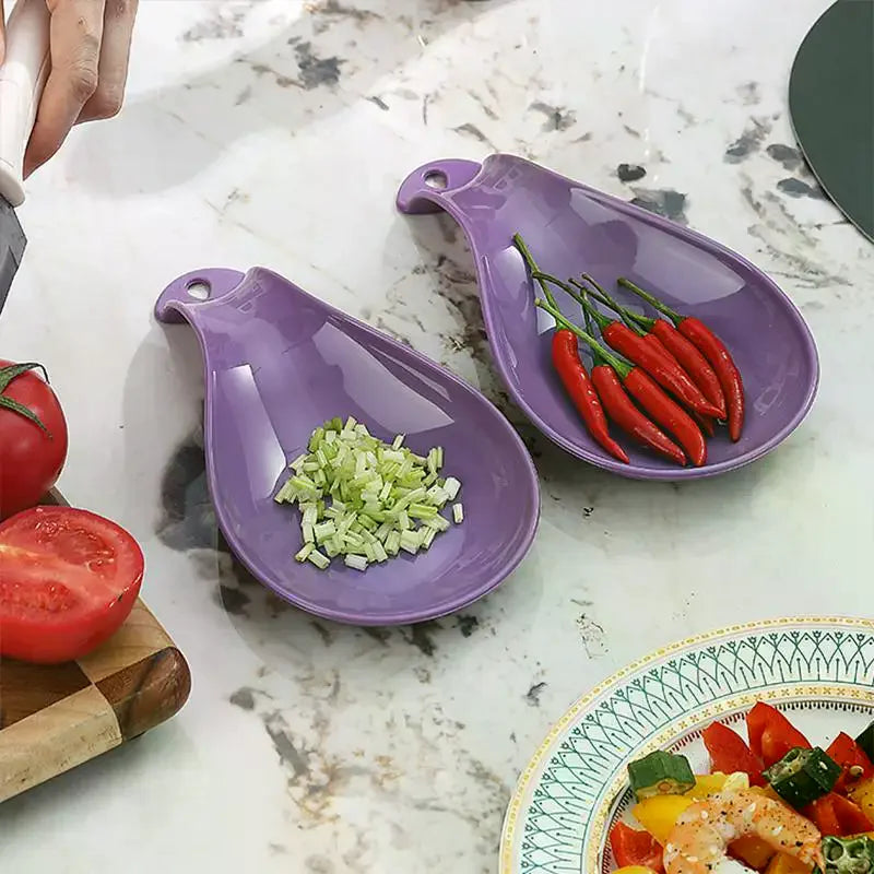 Large Ceramic Spoon Rest – Heat-Resistant & Dishwasher Safe Ceramic Spoon Rest Peaceful Pleasures Health and Wellness