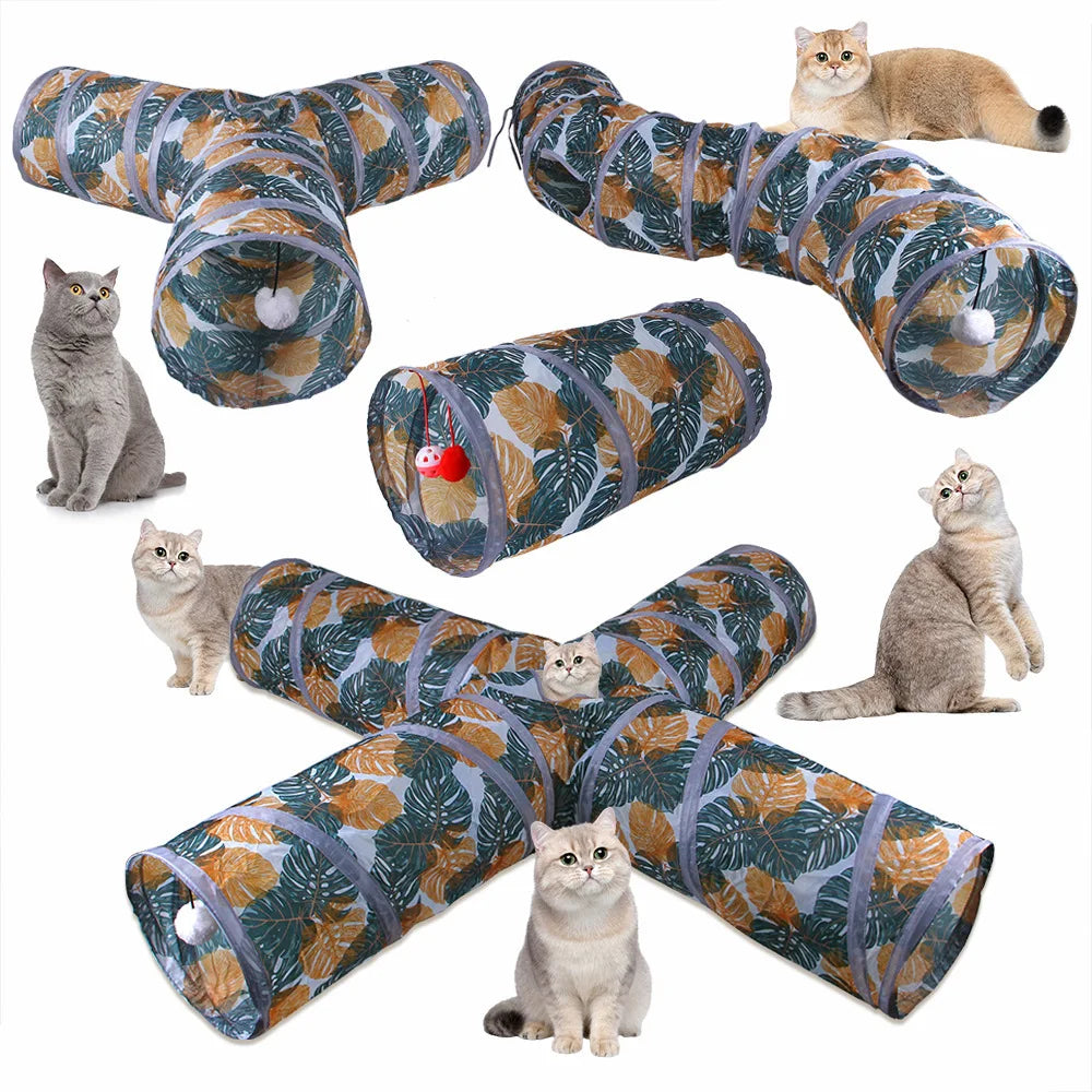 Cat Tunnel Tube Kitty Tunnel Bored Cat Pet Toys Peek Hole Toy Peaceful Pleasures Health and Wellness