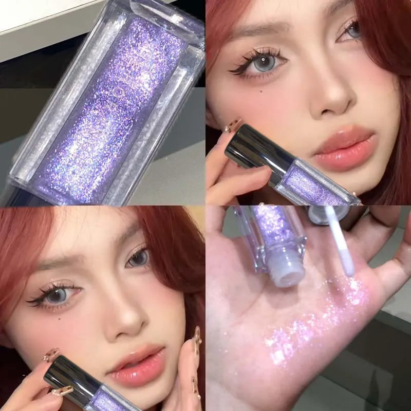 HERORANGE Pearlescent Glitter Lip Gloss | Long-Lasting Shimmer