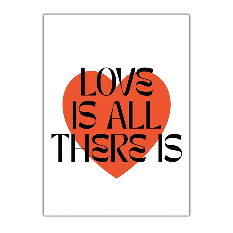 Nordic Minimalist Love Quote Canvas Wall Art | Unframed Print Canvas Wall Art Peaceful Pleasures Health and Wellness 02 15x20cm No Frame China Mainland