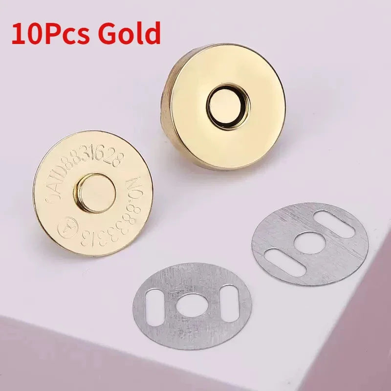 Magnetic Snap Buttons for Bags & Sewing – Metal Flatback Set