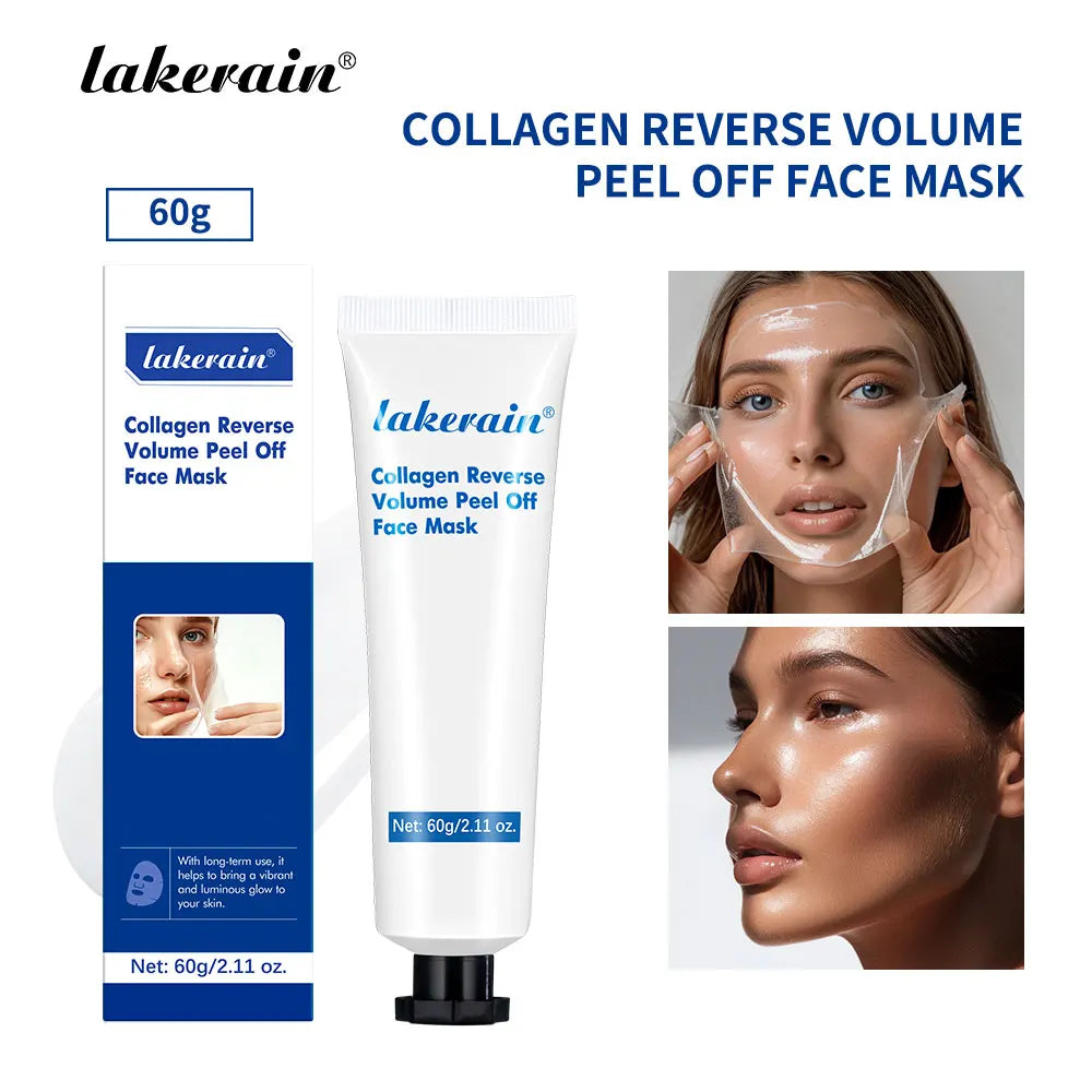 60gCollagen Peel Off Face Mask Pore Shrinking Blackhead Removal Oil Control Skin Rejuvenation Moisturizing Brightening Skin Care Peaceful Pleasures Health and Wellness 60g