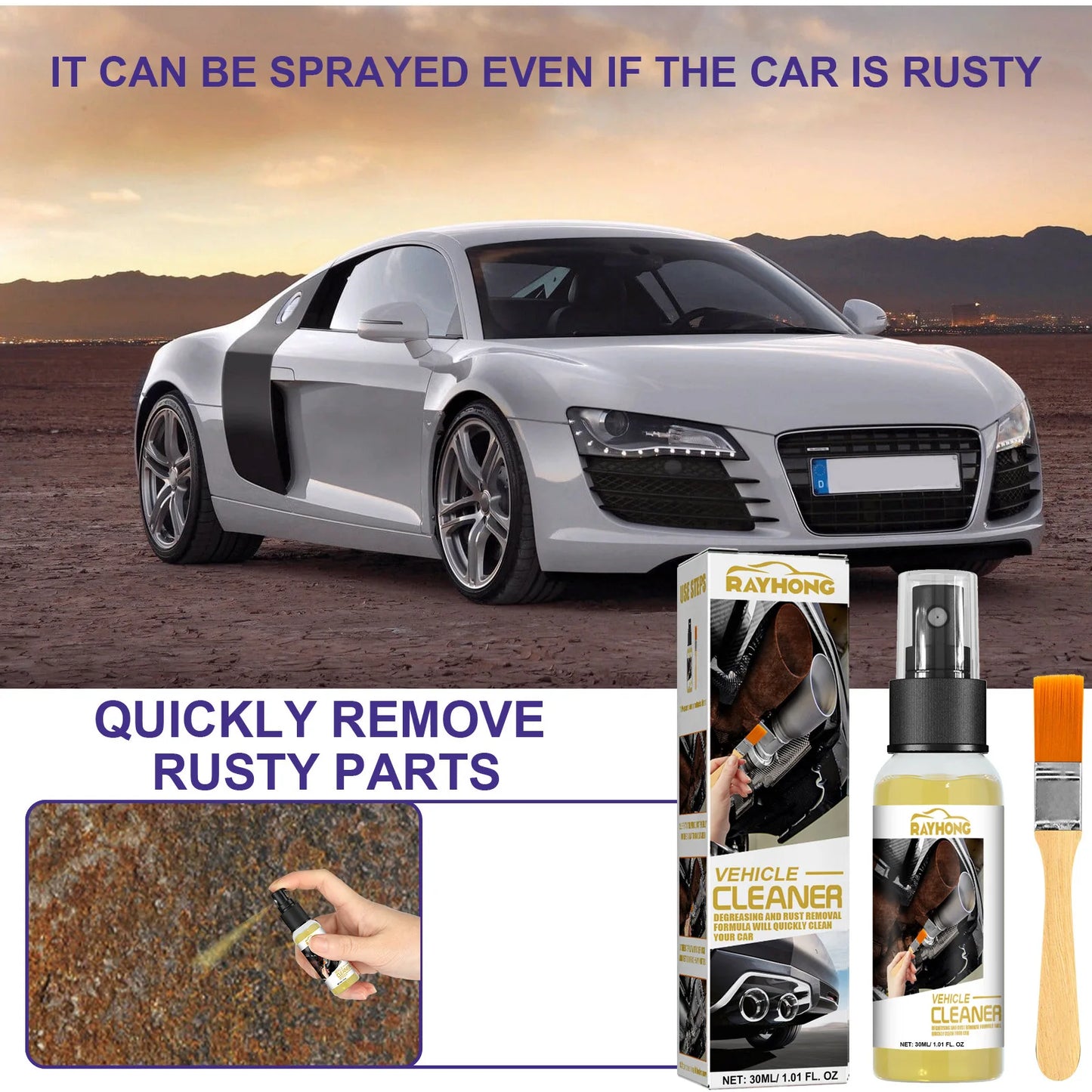 RayHong Car Rust Remover – Anti-Corrosion, Paint-Safe 30ml