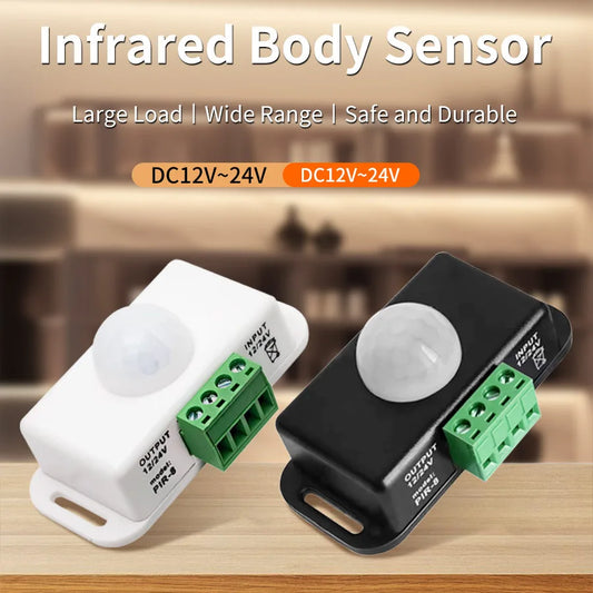 DC 12V-24V PIR Motion Sensor Automatic Module Infrared Induction Detector Movement Sensor Switch for LED Light Strip Lamp Peaceful Pleasures Health and Wellness