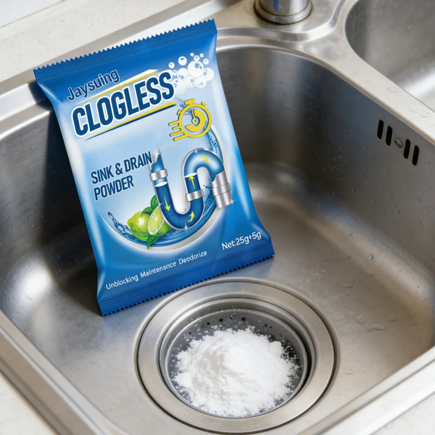 Jaysuing Drain Cleaner Powder – Unblock, Clean & Deodorize