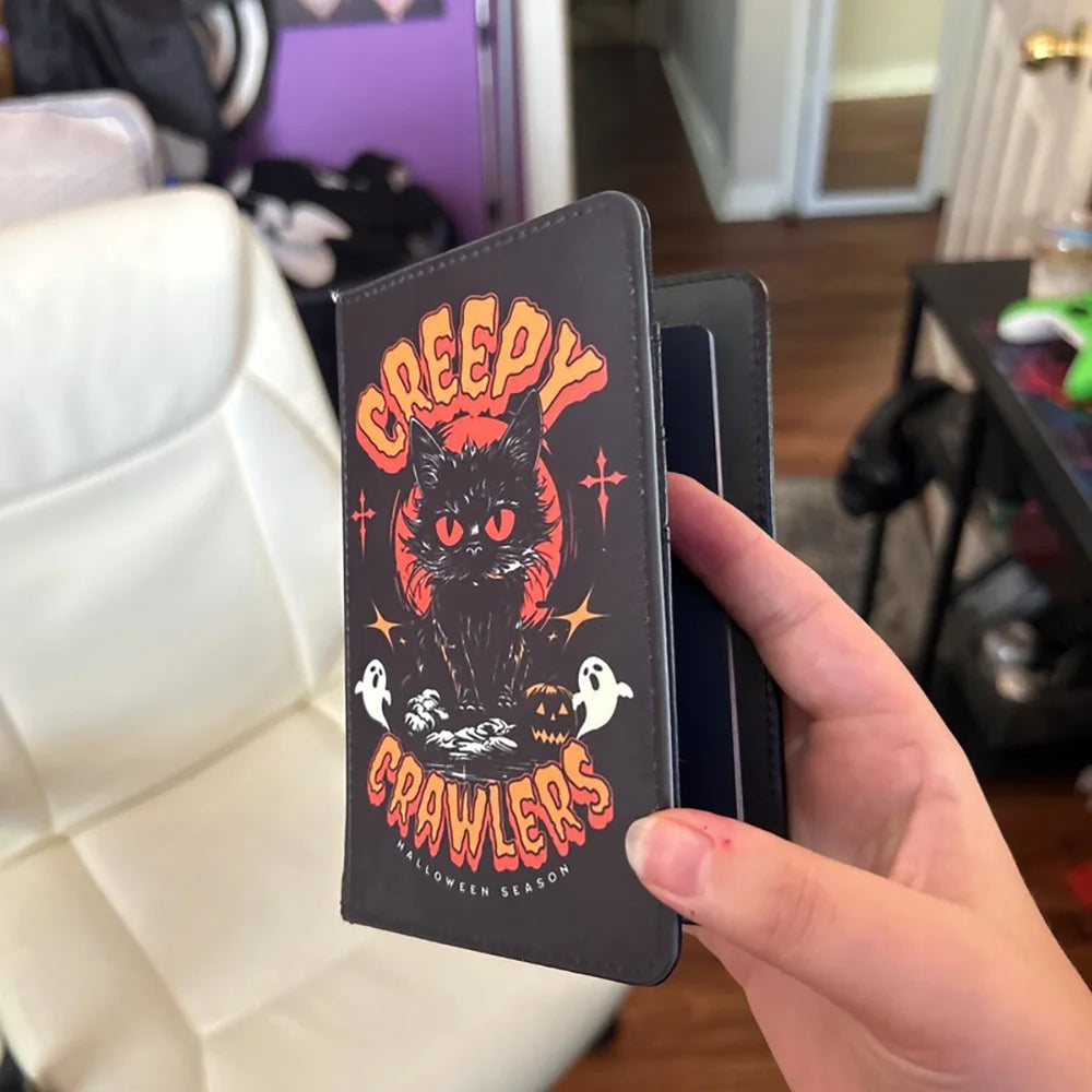Spooky Halloween Passport Cover & Wallet | Gothic Travel Holder Passport Cover Wallet Peaceful Pleasures Health and Wellness