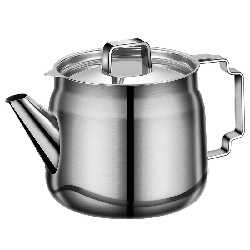 304 Stainless Steel Oil Strainer Pot – Fine Mesh Filter, Dust-Proof Lid, 1L / 1.5L / 2L