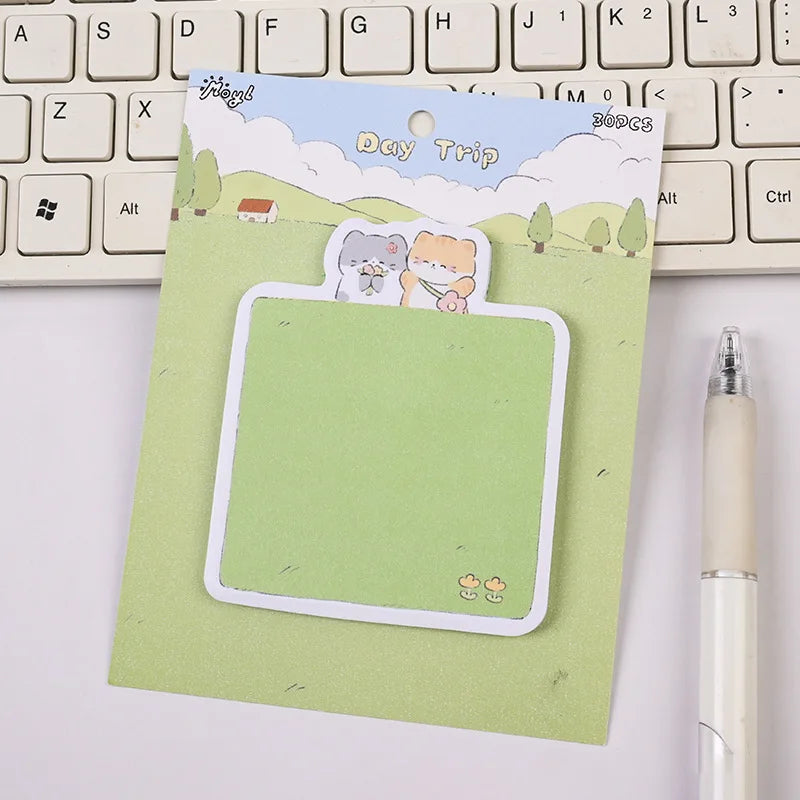Cat Cartoon Cute Convenience Sticker Meow Star Beauty Adhesive Daily