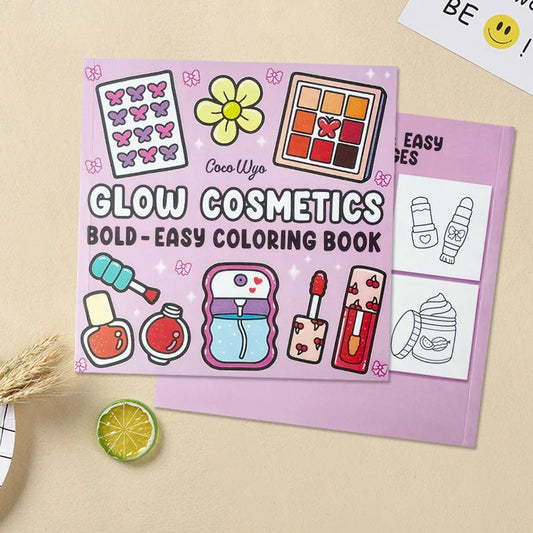 Bview Art Cosmetics Themed Adult Teen Coloring Books Stress Relief Peaceful Pleasures Health and Wellness makeup