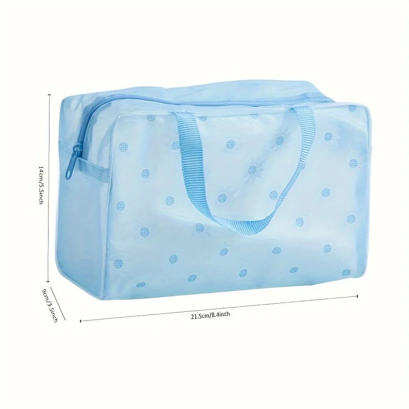 5pcs PVC Cosmetic Bag Set - Unisex-Adult Water-resistant Transparent Makeup Pouch Set with Secure Zipper Closure Peaceful Pleasures Health and Wellness
