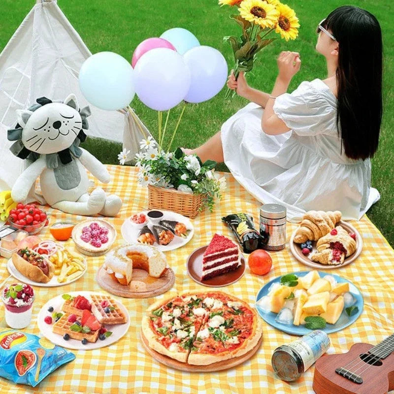 Foldable moisture-proof mat picnic mat outdoor moisture-proof portable moisture-proof waterproof camping mat picnic mat Peaceful Pleasures Health and Wellness