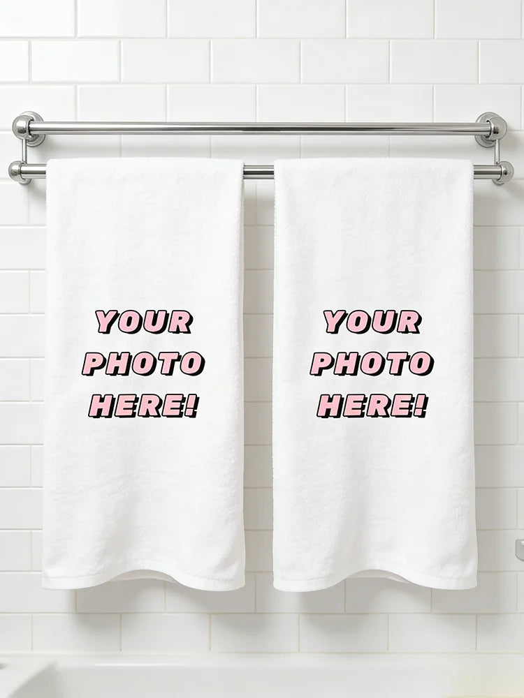 Custom Photo Face Towel | Personalized Ultra-Soft DIY Towel Custom Photo Towel Peaceful Pleasures Health and Wellness 2Pc 40Cm60Cm