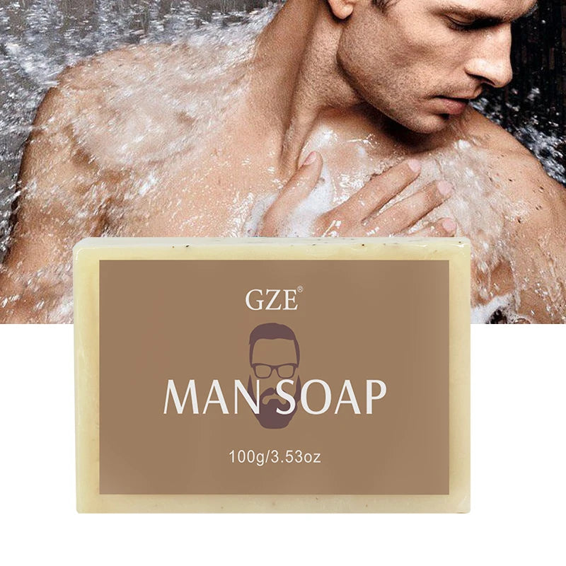 GZE Men's 3-in-1 Exfoliating Scrub Bar – Body, Face & Shave