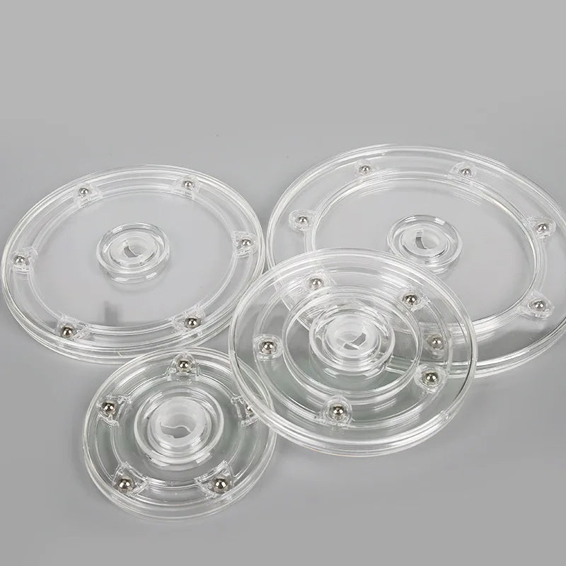 Acrylic 360° Rotating Display Stand | Clear Lazy Susan Turntable
