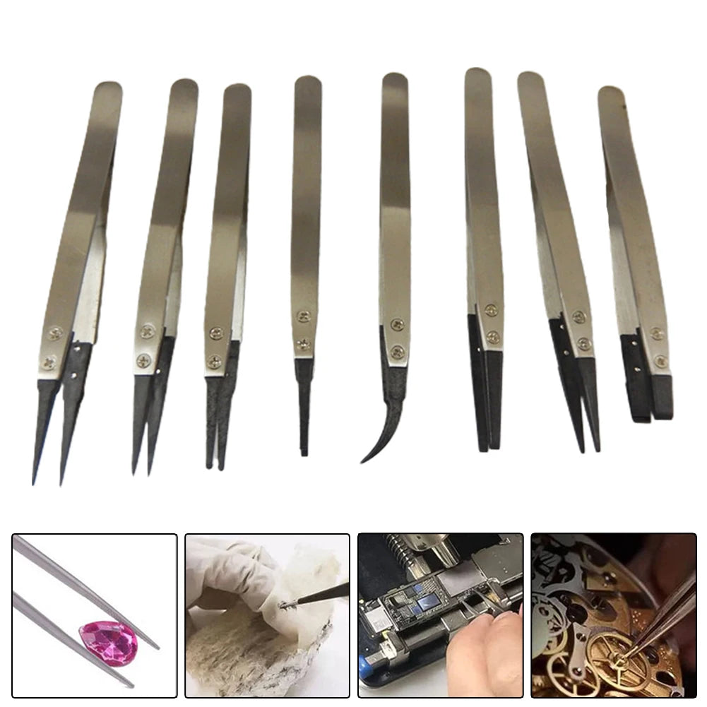 ESD Anti-static Tweezers 116- Industrial Replaceable Carbon Fiber