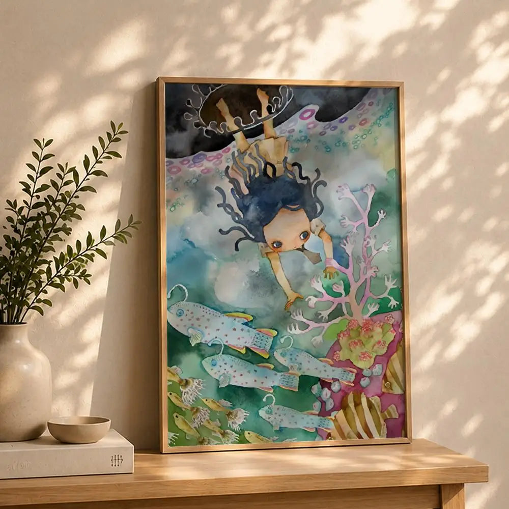 Artist A-Aya TakanoS Poster HD Self Adhesive Waterproof Wall Art Ideal for Home Office Dorm Bedroom Great Gift Peaceful Pleasures Health and Wellness White3 50X70cmNoframe
