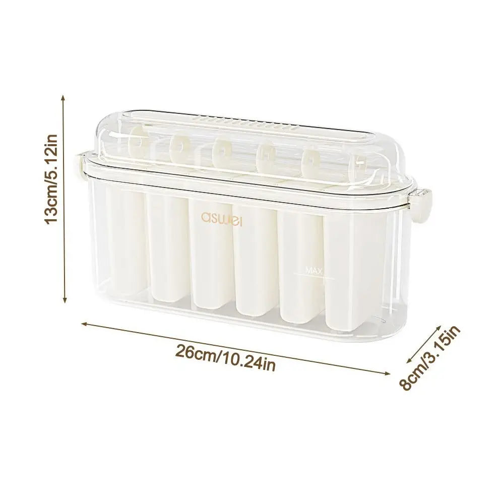 6-Cavity Popsicle Mold with Lid – Easy Release Ice Pop Maker