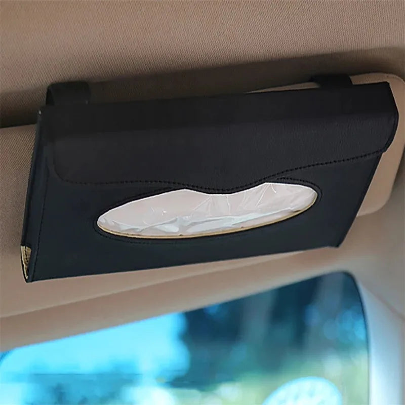 1 Piece Car hanging sunroof sunshade tissue box car tissue box car hanging tissue box creative auto supplies Peaceful Pleasures Health and Wellness black