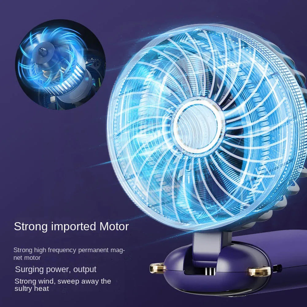 3000mAh Ultra-Quiet USB Mini Handheld Fan Portable Desk Fans 5 Speed USB Rechargeable Fan with Phone Stand and Display Screen Peaceful Pleasures Health and Wellness