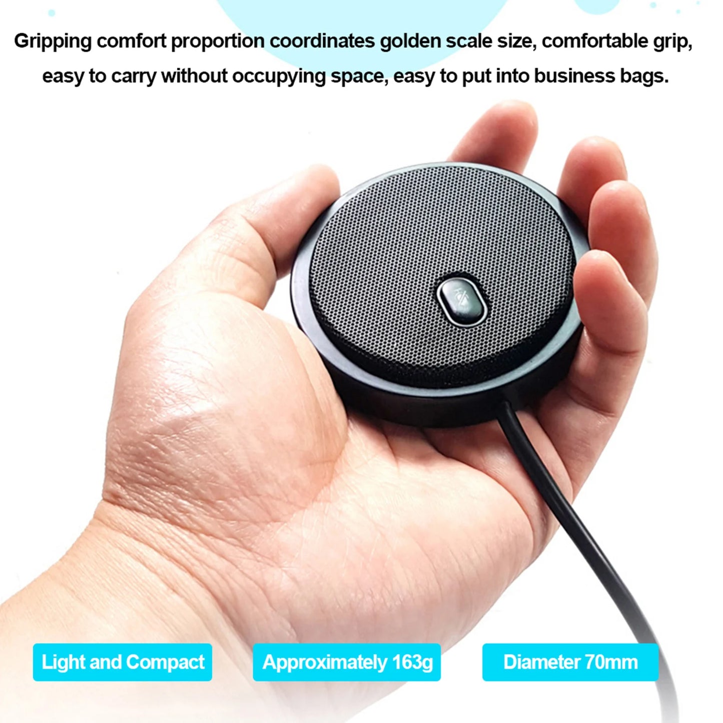Arealer UM02 USB Omnidirectional Condenser Mic for Meetings