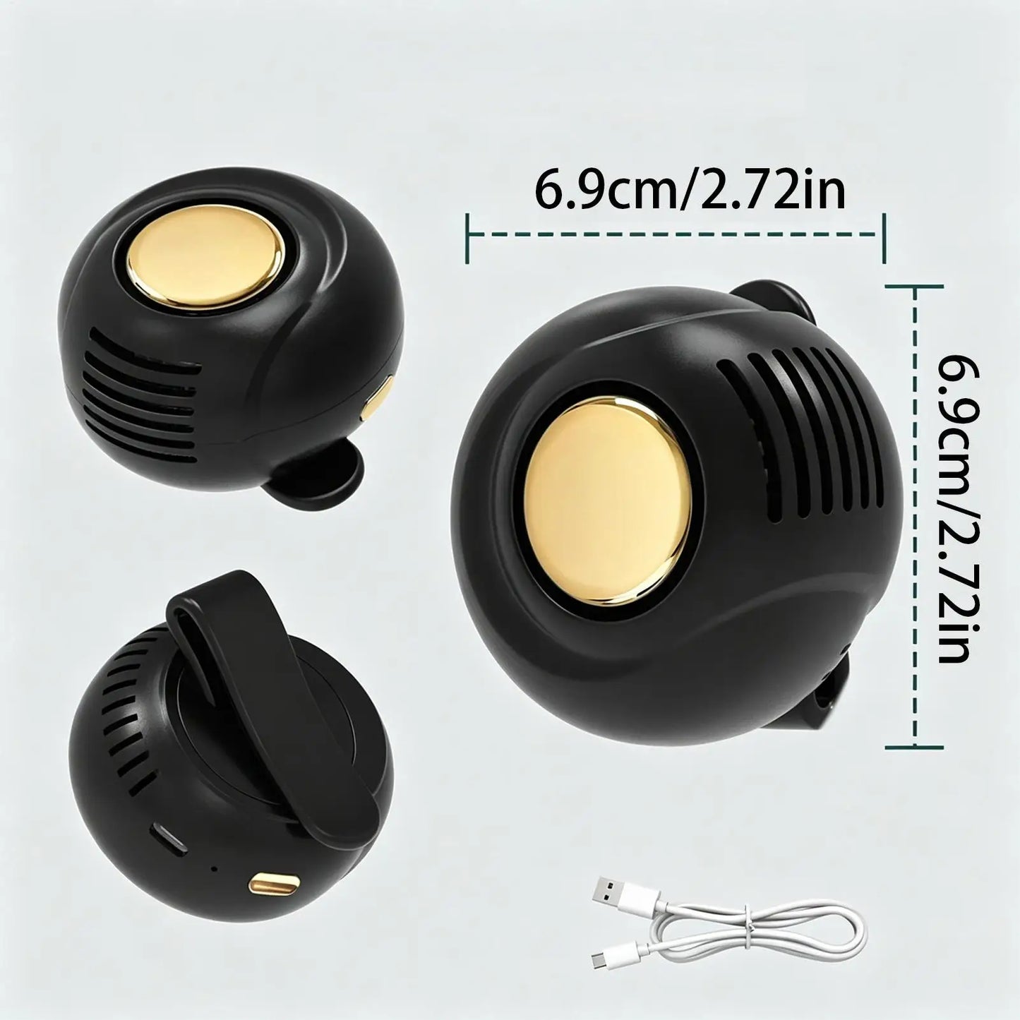 Clip-On Bladeless Neck Fan | 3-Speed 360° Portable Cooling Fan