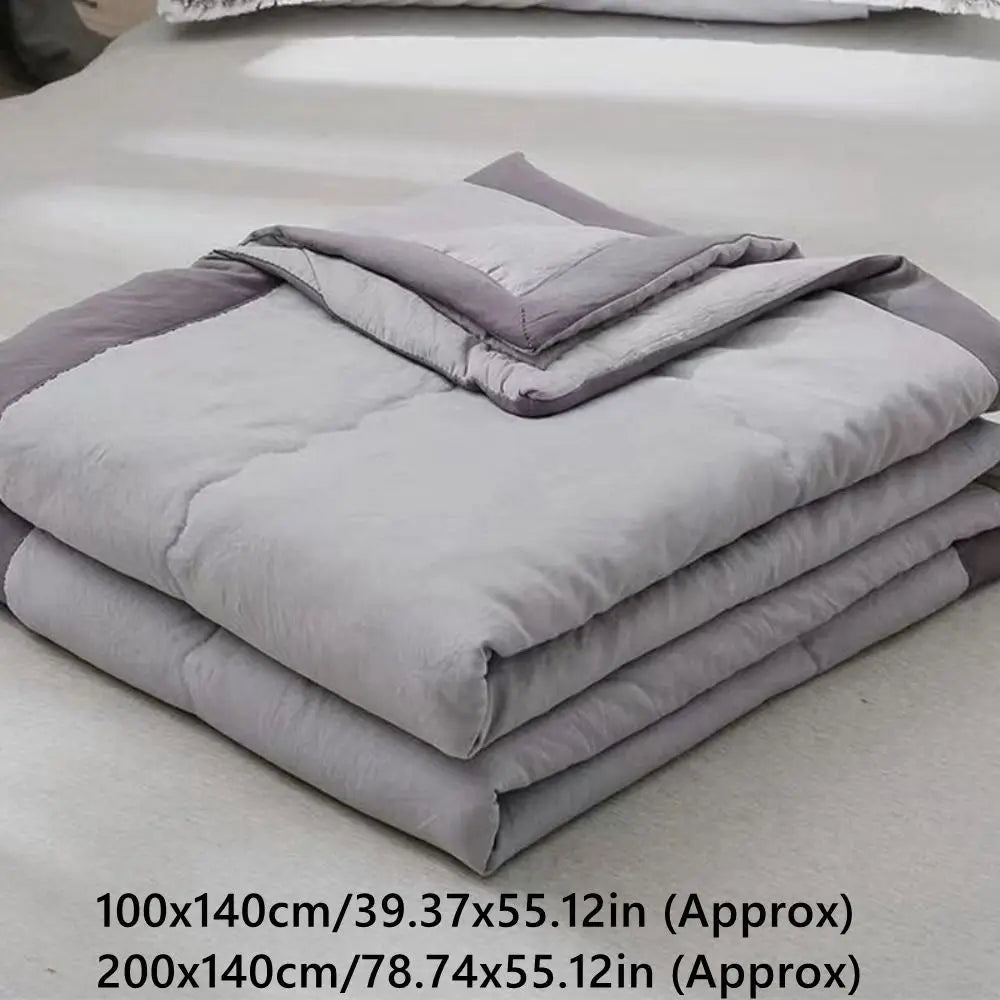 Double Sided Cooling Blanket Skin-Friendly Breathable Conditioning Quilt Lightweight Solid Color Cooler Quilt Spring Summer Peaceful Pleasures Health and Wellness